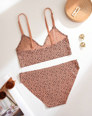 2-Piece Leopard Seamless Lingerie, Casual Series