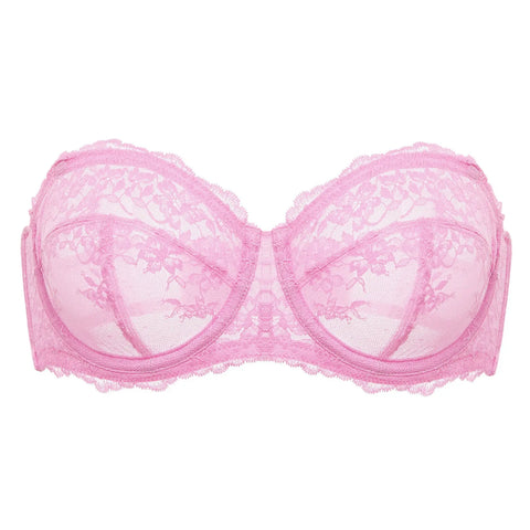 Lace Strapless See-Through Plus Size Convertible Underwire Bra