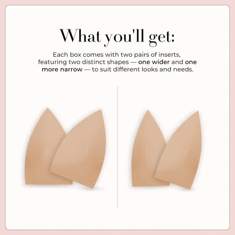 Comfort-Fit Adhesive Inserts with Invisible Support