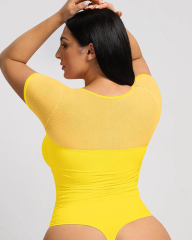 Short Sleeve Tummy Control Shapewear Bodysuit