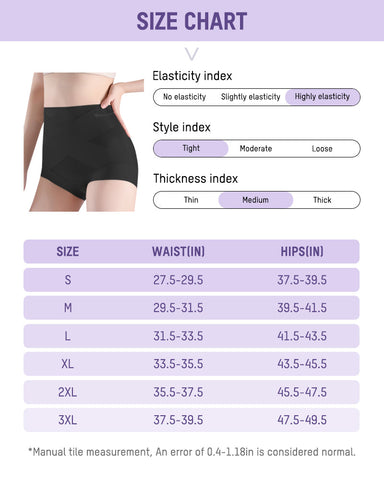 High-Waisted Cross Support Shaping Panties (6-Pack)