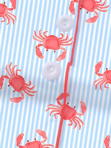 Women's 2-Piece Crab Print Pajama Short Set