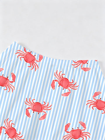 Women's 2-Piece Crab Print Pajama Short Set
