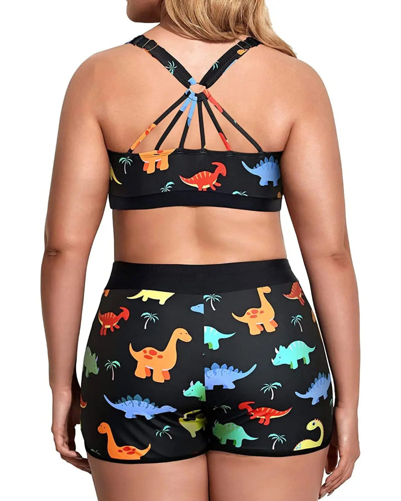 3-Piece Tummy Control Tankini Swimwear