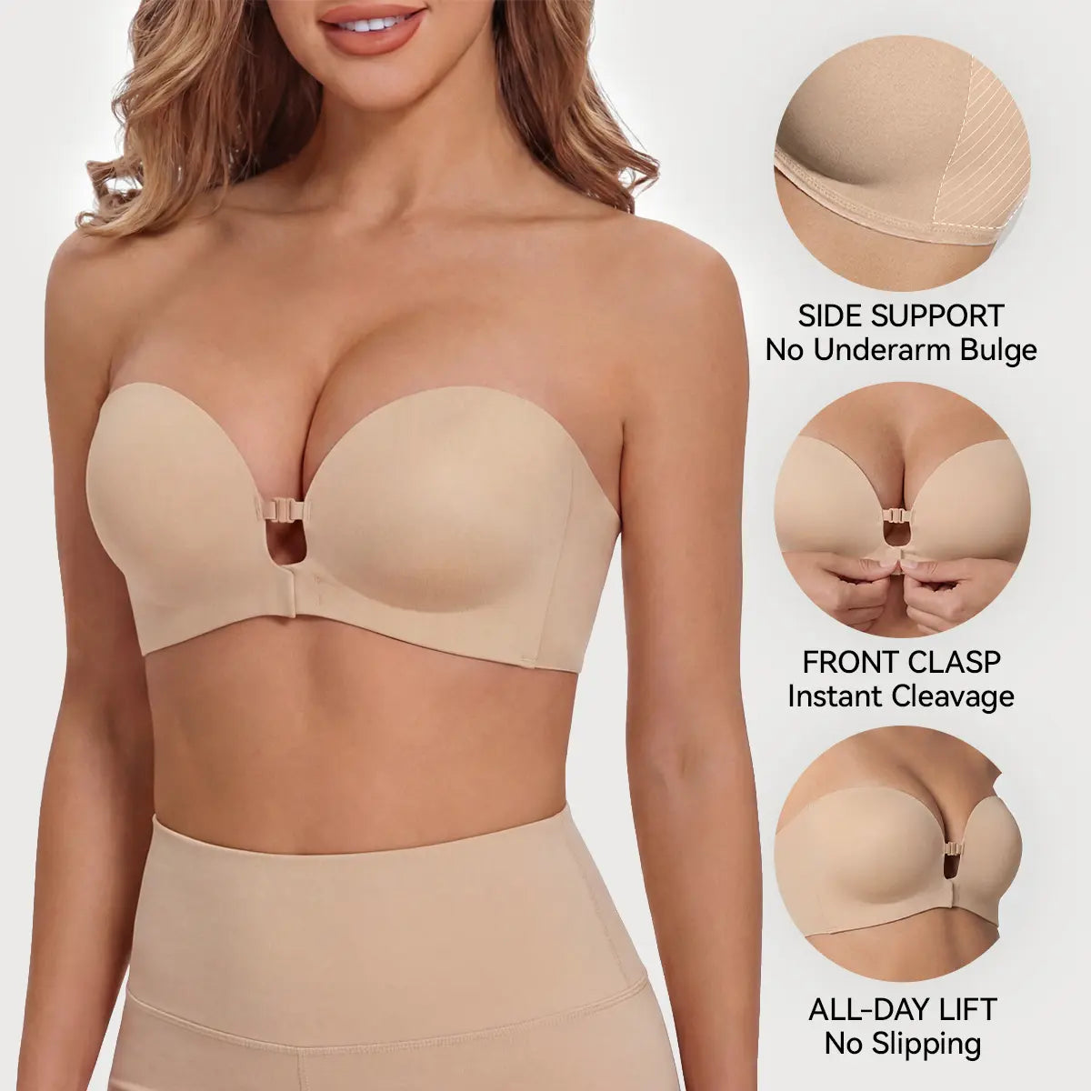Comfortable Seamless Non-Slip Wireless Padded Support Bra