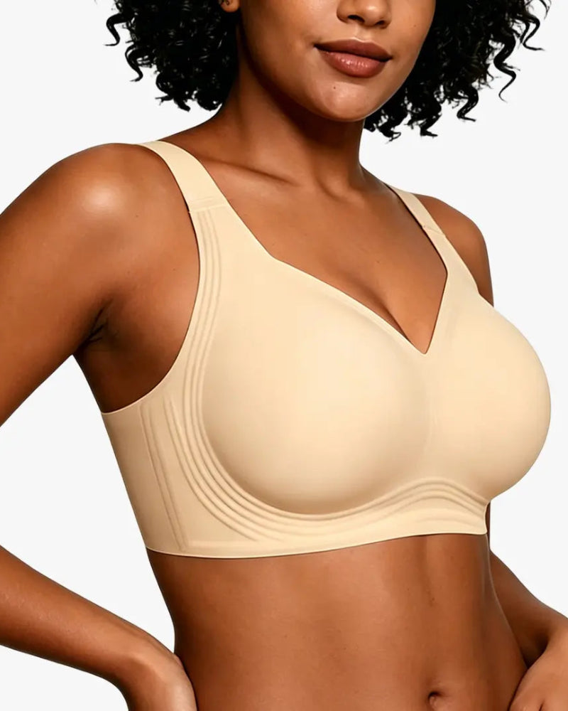 Plus Size Wire-Free Bra – Full Coverage, Breathable Support, Seamless Comfort