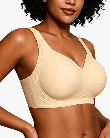 Plus Size Wire-Free Bra – Full Coverage, Breathable Support, Seamless Comfort