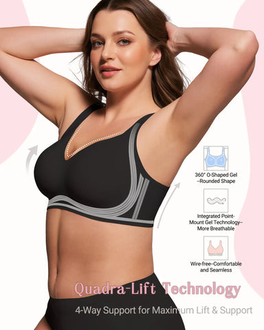 Plus Size Wire-Free Bra – Full Coverage, Breathable Support, Seamless Comfort