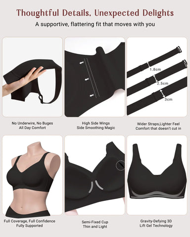 Plus Size Wire-Free Bra – Full Coverage, Breathable Support, Seamless Comfort