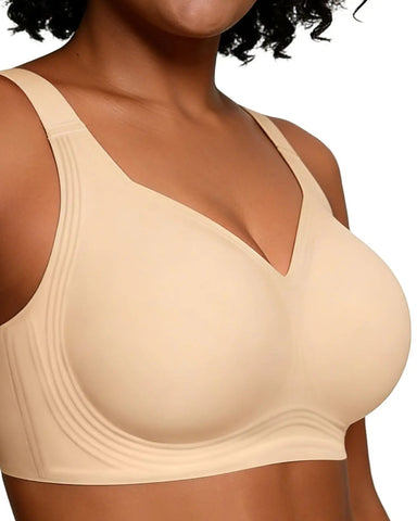 Plus Size Wire-Free Bra – Full Coverage, Breathable Support, Seamless Comfort