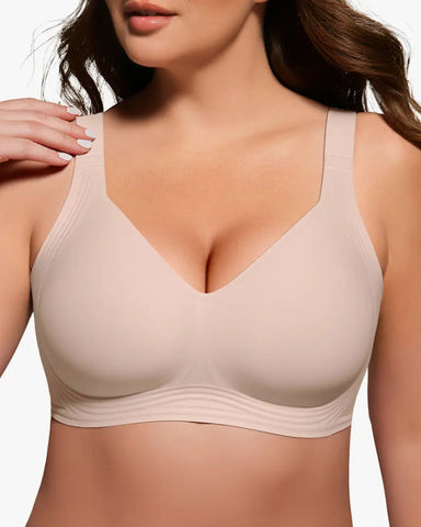 Plus Size Wire-Free Bra – Full Coverage, Breathable Support, Seamless Comfort