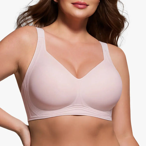 Plus Size Wire-Free Bra – Full Coverage, Breathable Support, Seamless Comfort