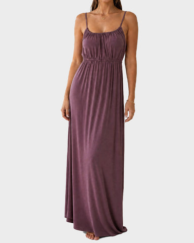 Backless Tie-Back Maxi Cami Dress