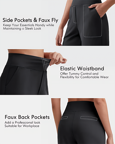 High-Waisted Athletic Bermuda Shorts With Pockets