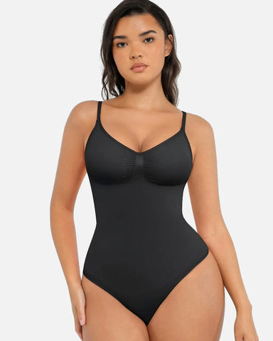Seamless Covered Bust Jumpsuit Thong Bodysuit Fit
