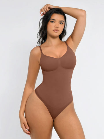 Seamless Covered Bust Jumpsuit Thong Bodysuit Fit