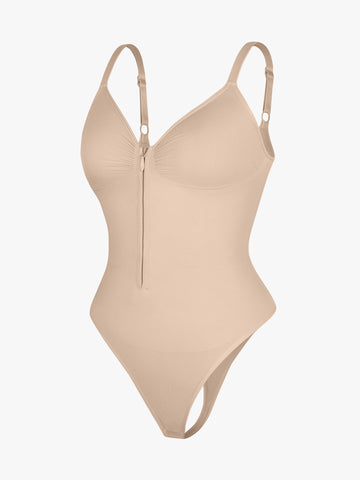 Shape-curve Tummy Control Seamless Zipper Shaping Bodysuit