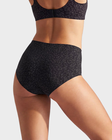 High-Waist Seamless Leopard Tummy Control Brief 6-Pack