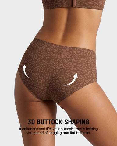 High-Waist Seamless Leopard Tummy Control Brief 6-Pack