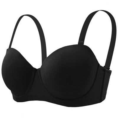 Strapless Mesh Underwire Balconette Bra