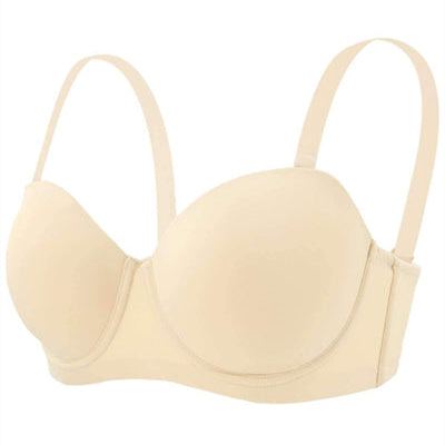 Strapless Mesh Underwire Balconette Bra