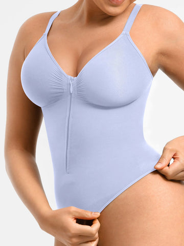 Shape-curve Tummy Control Seamless Zipper Shaping Bodysuit