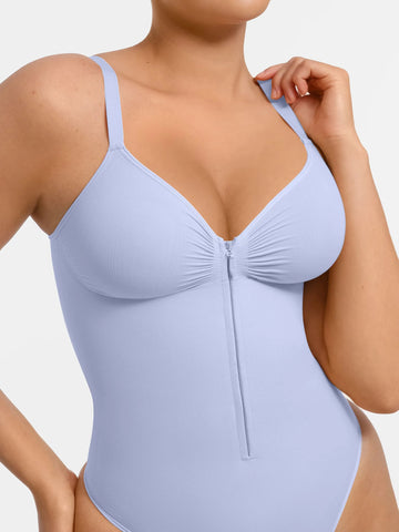 Shape-curve Tummy Control Seamless Zipper Shaping Bodysuit