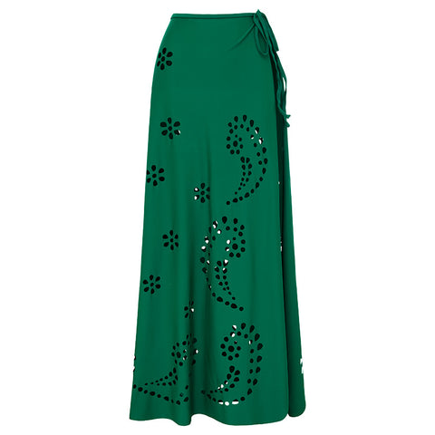 Fashionable And Sexy Hollow Pattern One-Piece Swimsuit Set