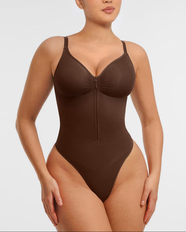 Shape-curve Tummy Control Seamless Zipper Shaping Bodysuit