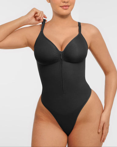 Shape-curve Tummy Control Seamless Zipper Shaping Bodysuit