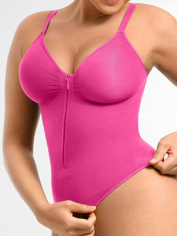 Shape-curve Tummy Control Seamless Zipper Shaping Bodysuit