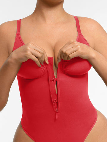 Shape-curve Tummy Control Seamless Zipper Shaping Bodysuit