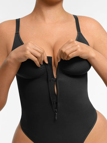 Shape-curve Tummy Control Seamless Zipper Shaping Bodysuit