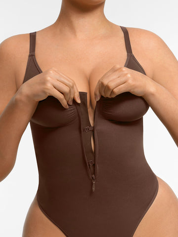 Shape-curve Tummy Control Seamless Zipper Shaping Bodysuit