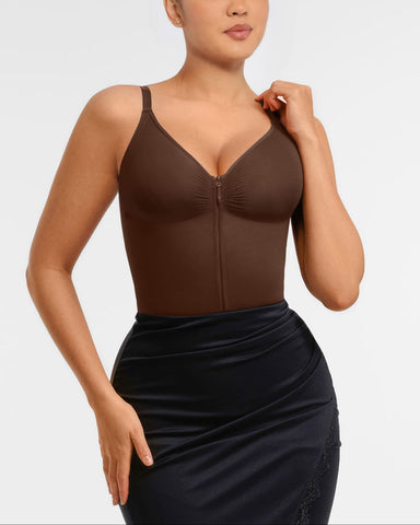 Shape-curve Tummy Control Seamless Zipper Shaping Bodysuit