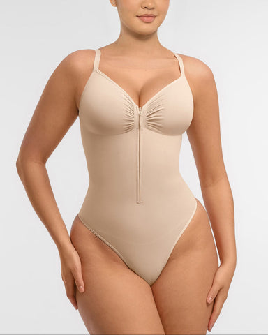 Shape-curve Tummy Control Seamless Zipper Shaping Bodysuit