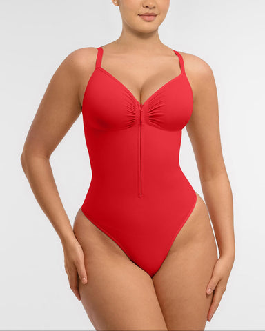 Shape-curve Tummy Control Seamless Zipper Shaping Bodysuit