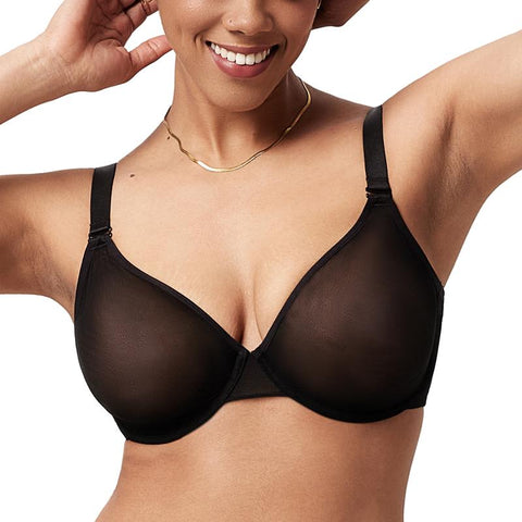 Leopard Mesh Wireless Bra – Breathable, Unlined & Plus Size Comfort