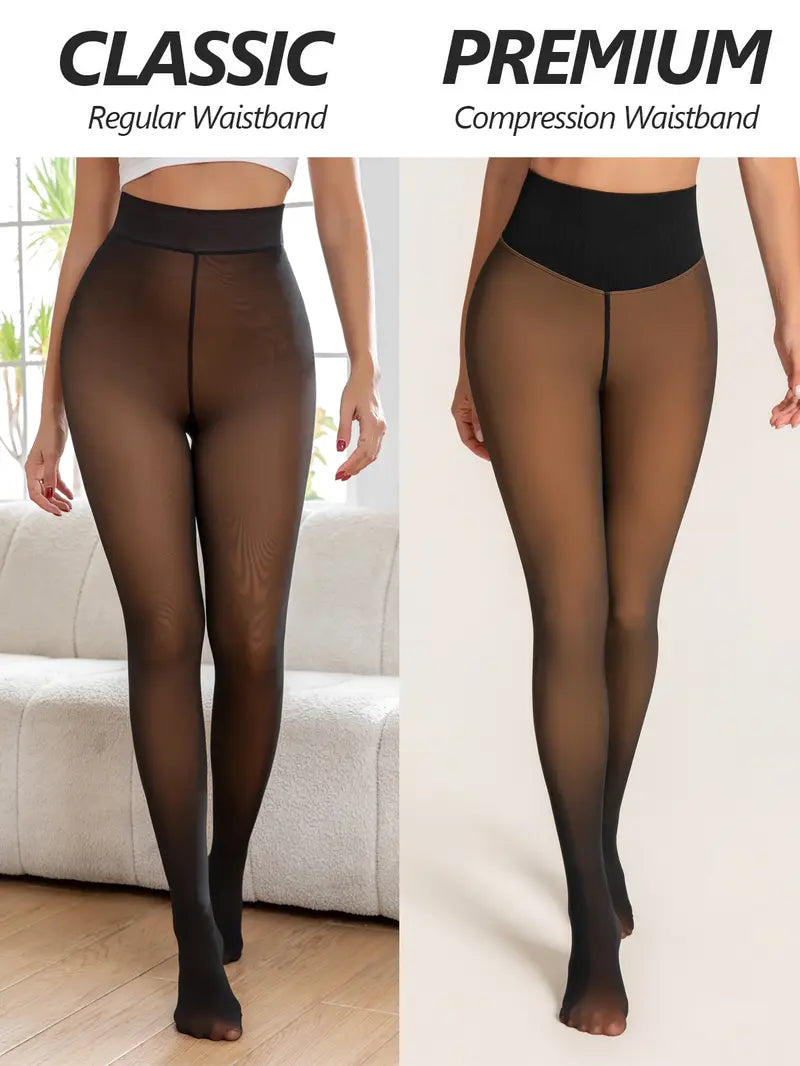 Viral One-Seam Shaping Fleece Tights