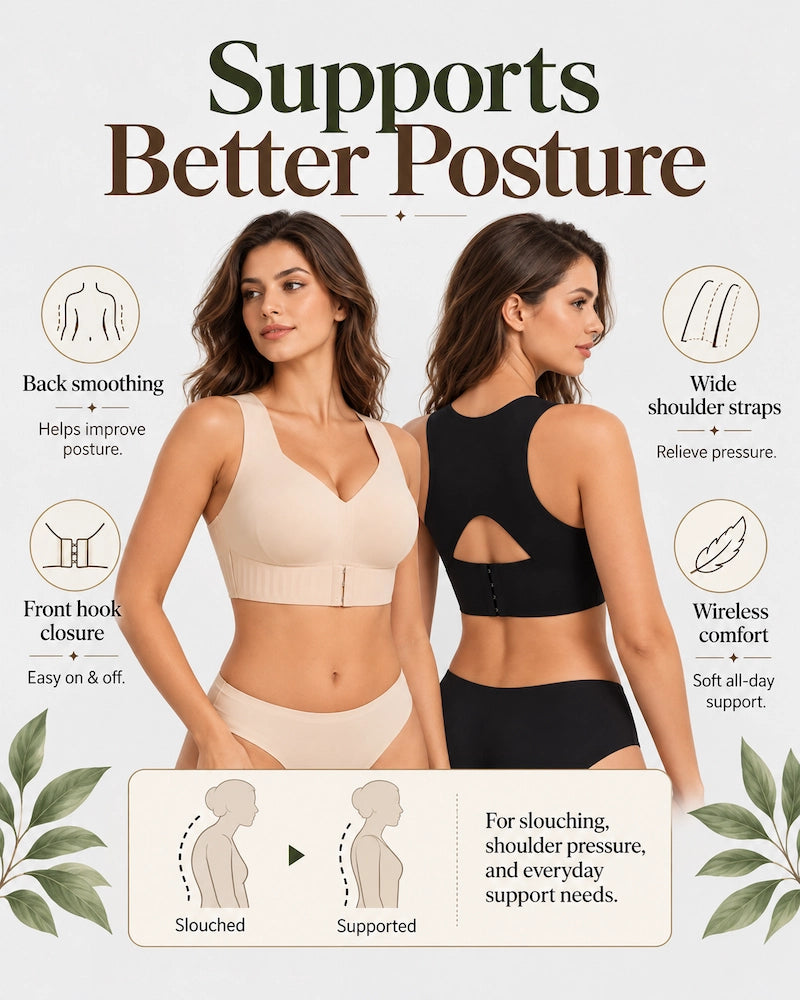 Front Closure Light Support Wireless Sports Bra