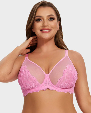 2-Pack Full Coverage Lace Minimizer Bras