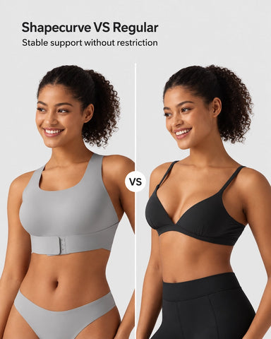 U Neck Cross Back Wireless Posture Support Bra