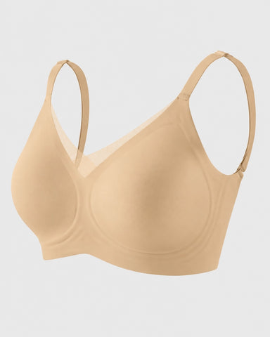 Deep V Mesh Wireless Low Back Bra