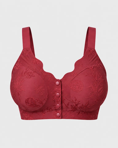 Front-Closure Easy Snap Wire-Free Jelly Bra