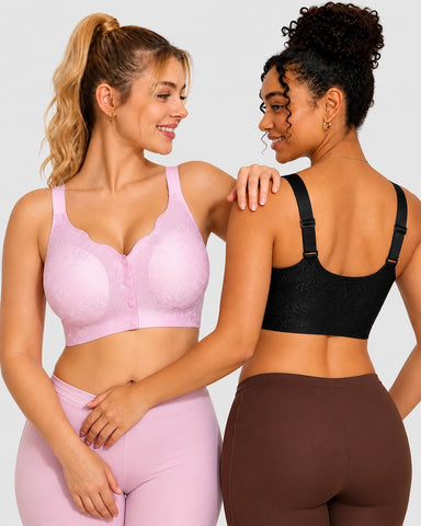 Front-Closure Easy Snap Wire-Free Jelly Bra