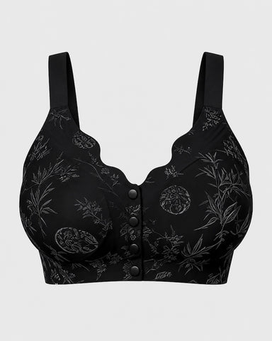Front-Closure Easy Snap Wire-Free Jelly Bra