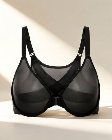 All-Day Comfort Front Closure Mesh Bra