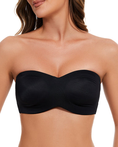 Full Support Non-Slip Convertible Bandeau Bra