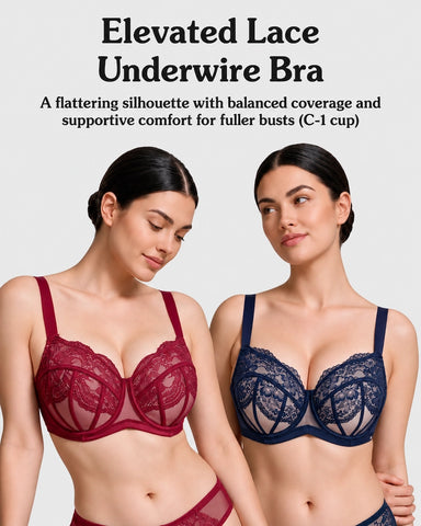 Blossom Corset Lace Unlined Minimizer Bra