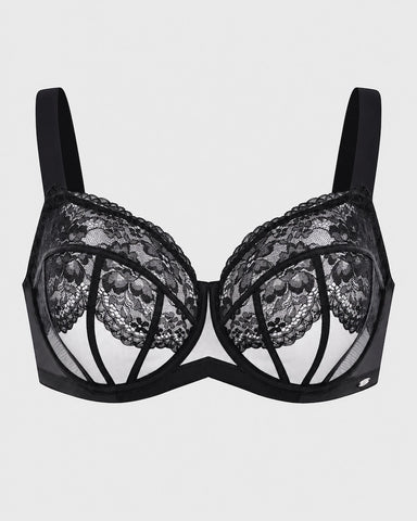 Blossom Corset Lace Unlined Minimizer Bra